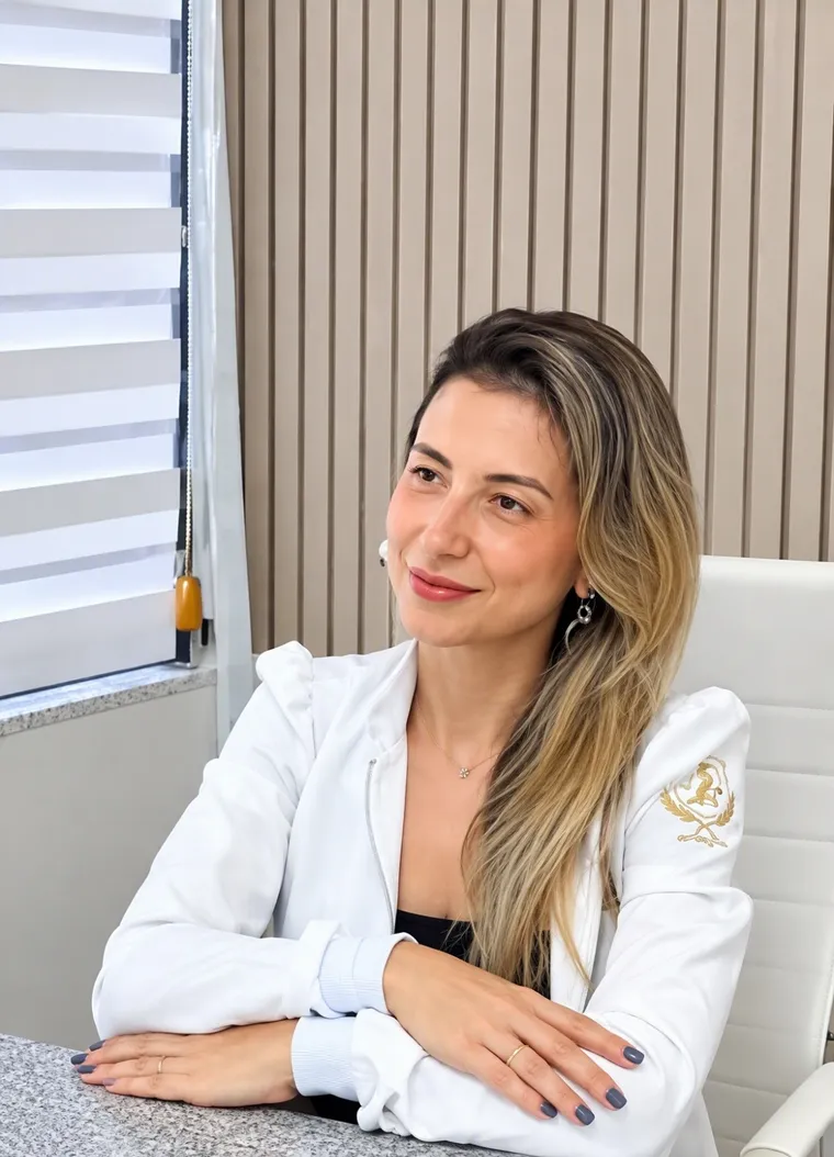 Tatiana Pedroso, nutricionista, no consultório